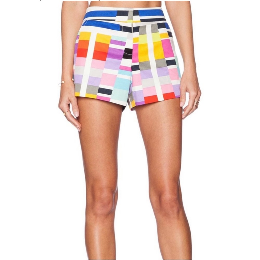 TRINA TURK Corbin 2 Shorts Geo Geometric Colorful Flat Front Casual Summer